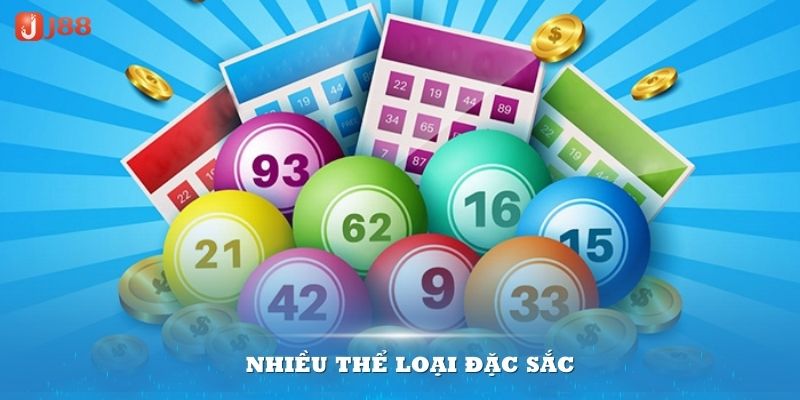 Nhiều thể loại đặc sắc người chơi có thể tìm thấy ở xổ số J88